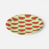 Summer Watermelon Yellow Gift Wrapping Paper Pappteller (Schrägansicht)