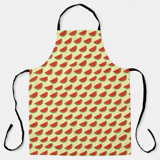 Summer Watermelon Yellow Kitchen Schürze (Vorderseite)
