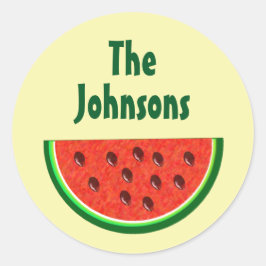 Summer Watermelon Yellow Sticker Umschlag Aufklebe