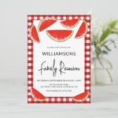 Summer Watermelons Family Wiedersehen Einladung (Stehend Vorderseite)
