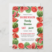 Summer Watermelons Frame | Karo Family Wiedersehen Einladung (Vorderseite)