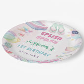 Summer Waterslide Girl Birthday Party Pappteller (Schrägansicht)