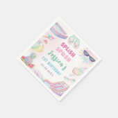 Summer Waterslide Girl Geburtstagsparty Serviette (Ecke)