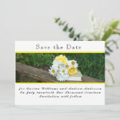 Summer Wedding Flat Save the Date Card (Stehend Vorderseite)