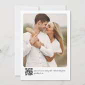 Summer Wedding handgezeichnetes Foto und Qr Code Einladung (Rückseite)