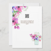 Summer Wedding hübsche Blume Romantischer Stil Einladung (Rückseite)