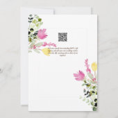 Summer Wedding hübsche Blume Romantischer Stil Einladung (Rückseite)