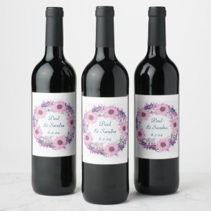 Summer Wedding Nuptial Empfang Vintag Weinetikett