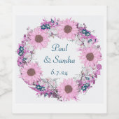 Summer Wedding Nuptial Empfang Vintag Weinetikett (Einzelnes Label)