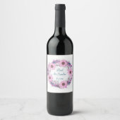 Summer Wedding Nuptial Empfang Vintag Weinetikett (Vorderseite)