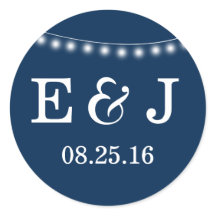 Summer Wedding String Lights Blue