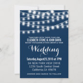 Summer Wedding String Lights Design Einladung (Vorderseite)