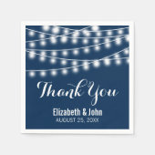 Summer Wedding String Lights Design Serviette (Vorderseite)