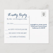 Summer Wedding String Lights UAWG Einladungspostkarte (Rückseite)