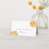 Summer Wedding Sunflowers Escort Platzkarte (Vorderseite)