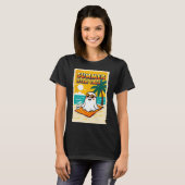 Summer Ween Vibes Ghost Beach Fun Halloween Teesum T-Shirt (Vorne ganz)