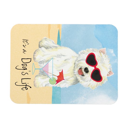 Summer Westie Magnet (Horizontal)