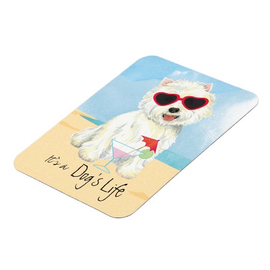 Summer Westie Magnet (Linke Seite)