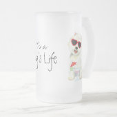 Summer Westie Mattglas Bierglas (VorderseiteRechts)