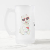 Summer Westie Mattglas Bierglas (Links)
