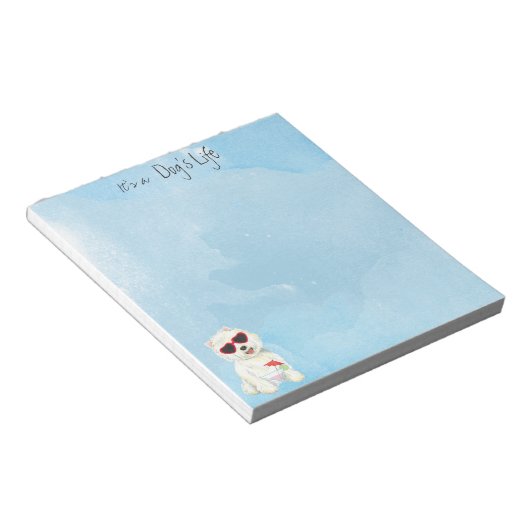 Summer Westie Notizblock (angewinkelt)