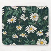 Summer White Daisy Meadow Mousepad (Vorne)
