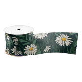 Summer White Daisy Meadow Satinband (Spule)