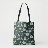 Summer White Daisy Meadow Tasche (Vorderseite)