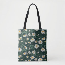 Summer White Daisy Meadow Tasche