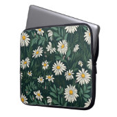 Summer White Digial Daisy Laptopschutzhülle (Vorderseite Links)