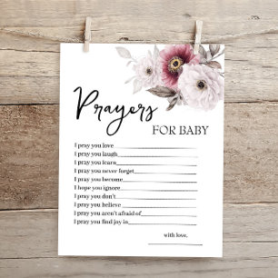 Summer White Floral Gebete für Baby Showcard