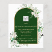 Summer White Roses Emerald Green Arch Wedding (Rückseite)