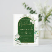 Summer White Roses Emerald Green Arch Wedding (Stehend Vorderseite)