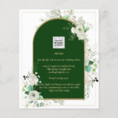 Summer White Roses Emerald Green Arch Wedding (Rückseite)