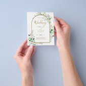 Summer White Roses Emerald Greenerity Wedding Flyer (Gruppe)