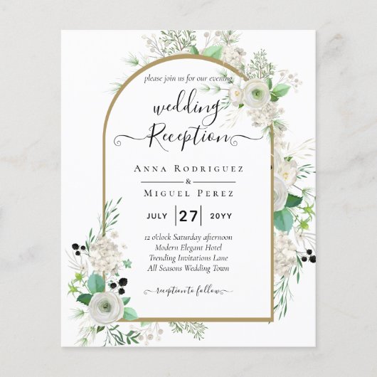 Summer White Roses Emerald Sage Greenerity WEDDING (Vorderseite)