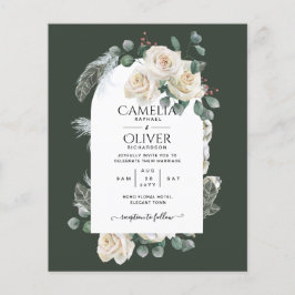 Summer White Roses Emerald Sage Greenerity WEDDING