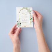 Summer White Roses Emerald Sage Greenerity WEDDING Flyer (Gruppe)