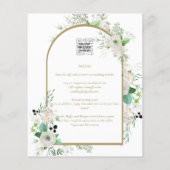 Summer White Roses Emerald Sage Greenerity WEDDING Flyer (Hinten)