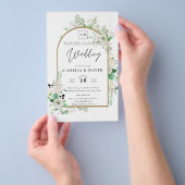 Summer White Roses Emerald Sage Greenerity WEDDING Flyer (Handgriff)