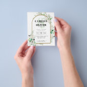 Summer White Roses Emerald Sage Greenerity WEDDING Flyer (Gruppe)