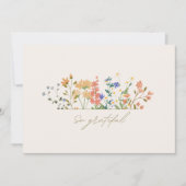 Summer Widlflower Boho Wedding Vielen Dank Dankeskarte (Vorderseite)