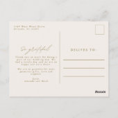 Summer Widlflower Boho Wedding Vielen Dank Postkarte (Rückseite)