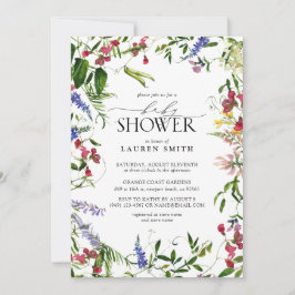 Summer Wildblume Baby Dusche Einladung