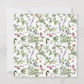 Summer Wildblume Baby Dusche Einladung (Rückseite)