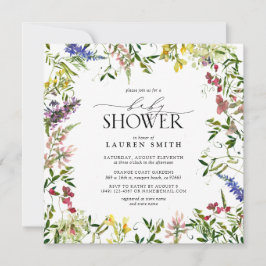 Summer Wildblume Baby Dusche Einladung