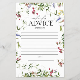 Summer Wildblume Babydusche Kinderbetreuung Flyer