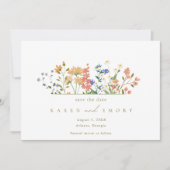 Summer Wildblume Boho Wedding Save The Date (Vorderseite)