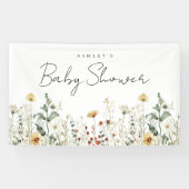 Summer Wildblume Field Baby Dusche Banner (Horizontal)