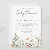 Summer Wildblume Field Baby Dusche Einladung (Vorderseite)